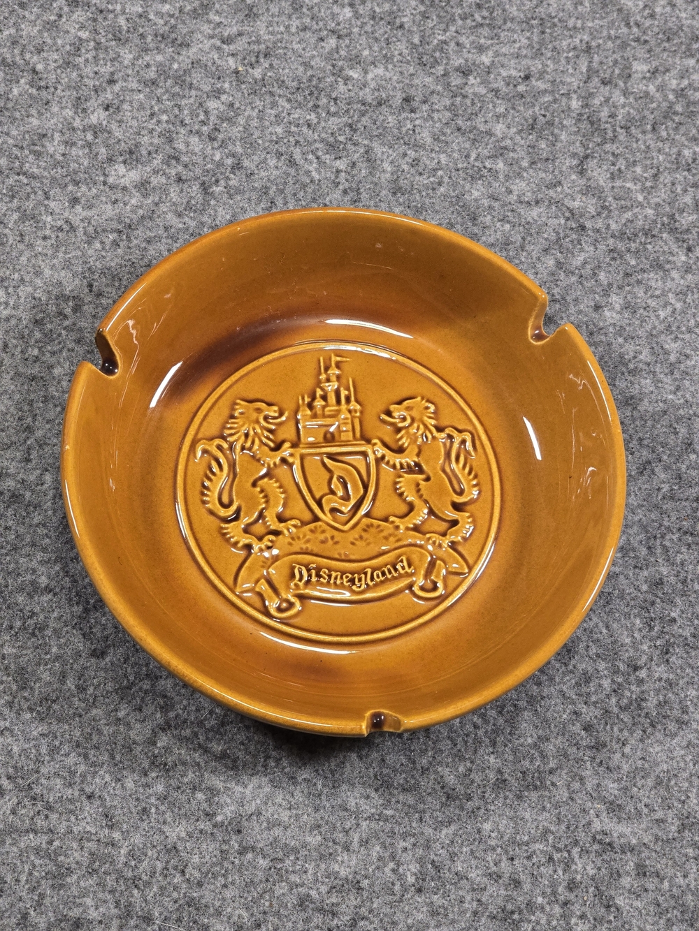 Vintage Disneyland Ashtray with Crest Walt Disney Productions Japan 1950-1960
